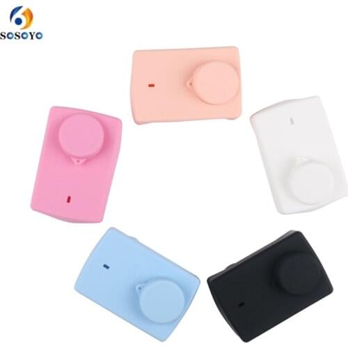 5 colors Silicone protective Case Cover Skin with Lens Cap for Xiaomi Yi 2 4K Sports Action Camera Accessories