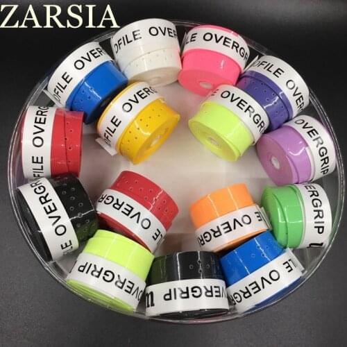 60 pecs/lot ZARSIA sticky Pro Overgrip tennis grip perforated Badminton Grip/tennis overgrips/tennis product