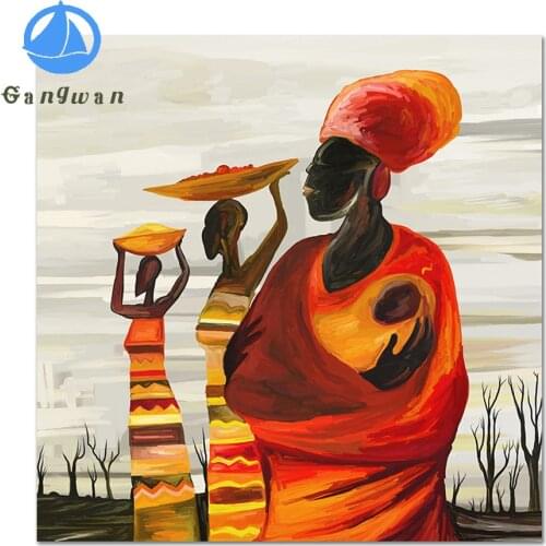 Abstract portrait painting african wall art Diamond painting 5D DIY Picture Diamond mosaic Diamond Embroidery Cross Stitch decor