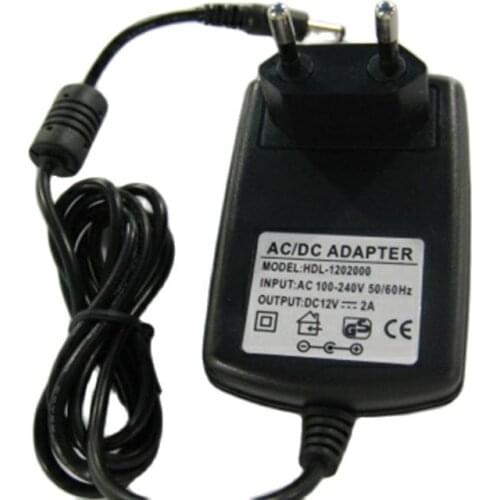 EU 12V 2A power adaptor DC transformer 12V AC DC adaptor 110-240V to 12V Converter to DC 12V Power Supply 5.5x2.1mm EU plug