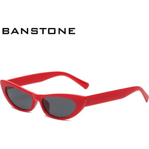 BANTONE Cat Eye Sunglasses Women Small PC Frame Gradient Lens Glasses Outdoor Sport Shades Female Male Fashion Eyewear UV400