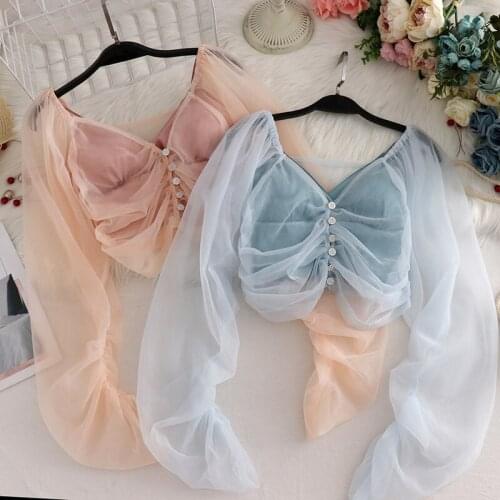 Прозрачные блузки Bugilaku China At AliExpress