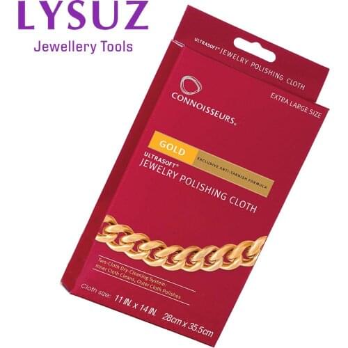 Connoisseurs UltraSoft Gold Jewelry Polishing Cloth Excellent For Cleaning Watches Natural Cotton Fibers