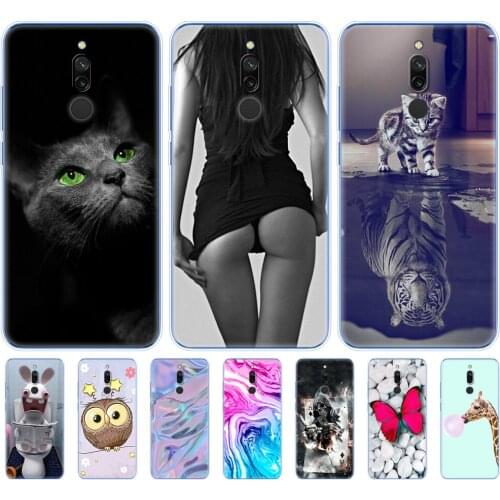 Case for xiaomi redmi 8 cases cover silicon soft tpu back cover for redmi 8 bumper hongmi 8 coque Skin shockproof cute cat