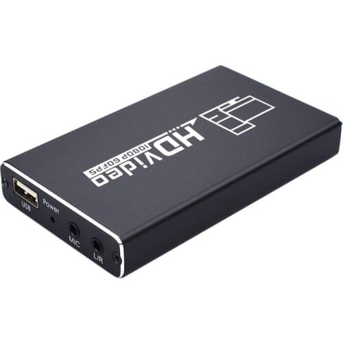 HDMI To USB 2.0 Loop Out Game Capture Card Video Recording Box Game Live Streaming Digital Video Recorder Mic In Audio Out