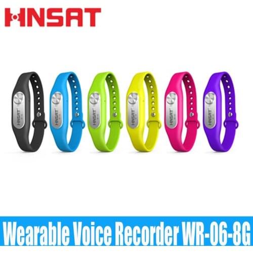 Hnsat 20 Hours Wearable Digital Audio Voice Recorder Recording Fashion Wristband Colorful Portable 4/8/16GB