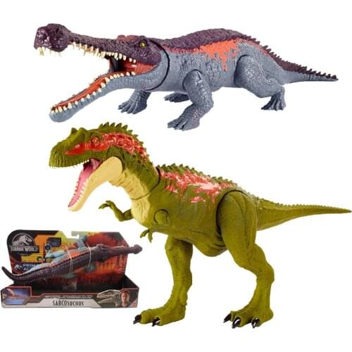 Jurassic World Toy Massive Biters Full Control Biting Dinosaur Series Sarcosuchus and Albertosaurus Sound Effects Dinosaur GJP32