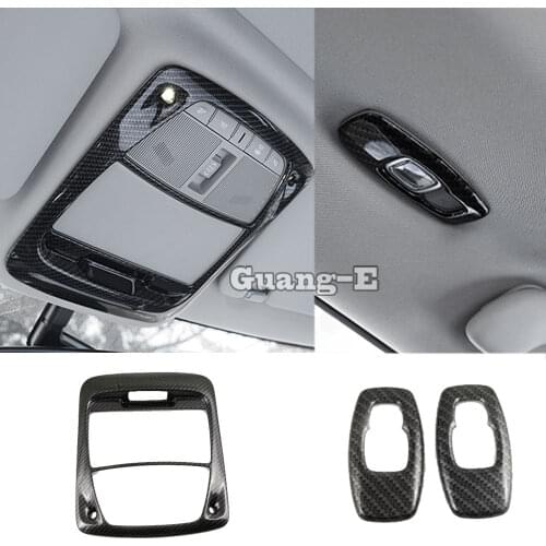 Car Body Cover Stick Carbon Fibre Head Read Front Reading Light Lamp Trim Hood 1pcs For Renault Koleos 2017 2018 2019 2020