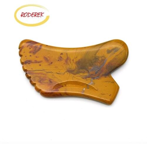 Skin Care Facial Massager Yellow Mookaite Gua Sha Scraper Face Lift Devices Beauty Appliances