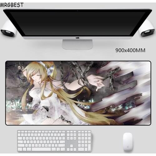 MRGBEST Anime Mouse Pad Big Non-slip Nature Softy Rubber Desk Mats with Locking Edge for LOL Gaming Wrist Pad Desktop Game Pad
