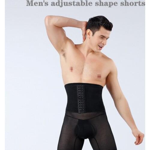 Mens Slimming Pants Breathable Skinny High Waist Corset Pants