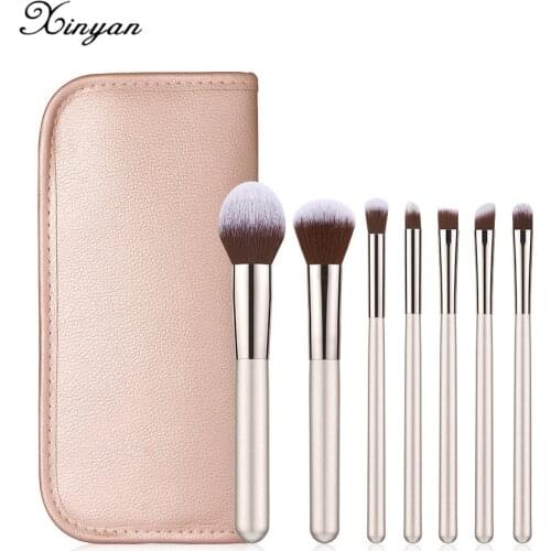 XINYAN Makeup Brushes Set Pink Foundation Brush Eyeshadow Powder Make Up Pincel Maquiagem Makeup Brush Set 7pcs