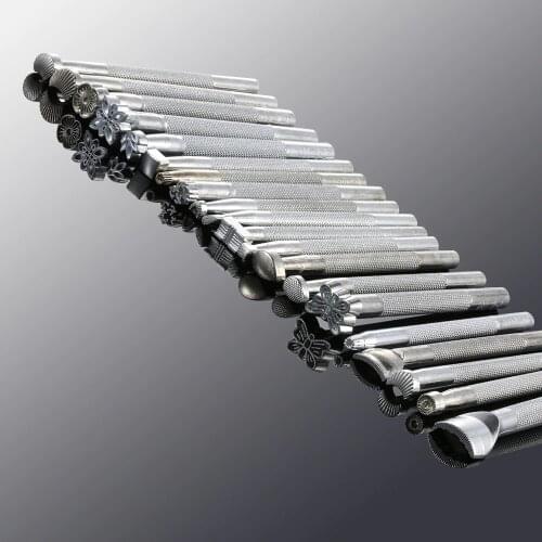 2021 New Metal Leather Working Saddle Making Tools Carving Leather Craft Stamps Leather Stamping Solid DIY Printing Stamping