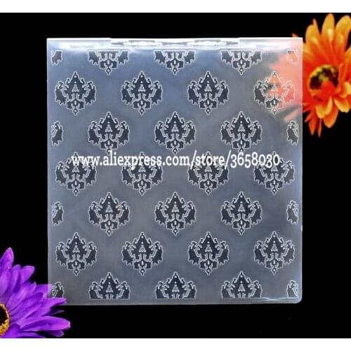 Flower Decoration Plastic Embossing Folder For Scrapbook DIY Album Card Tool Plastic Template 15.3x15.3cm 8071014