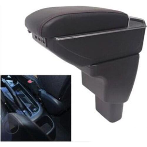 For Hyundai I10 armrest box central Store content Storage box armrest box with cup holder ashtray USB interface 2006~2017