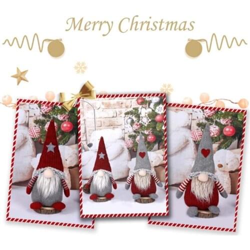 R7RC Holiday Gnome Handmade Swedish Tomte Christmas Decoration Star Heart Ornaments