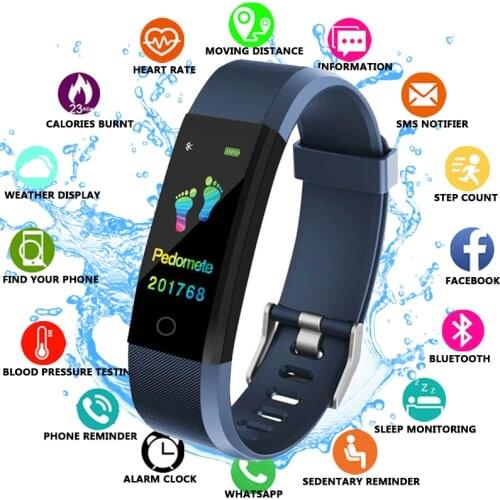 FXM 2019 Smart Watch Men Health Monitor Heart rate/Blood Pressure/Pedometer Bluetooth Waterproof Sports Bracelet