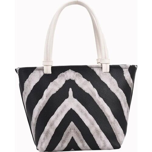 Aaby 2021 New Fashion Ladies Shopping Tote Bags Hot Sale Cow Zebra Print HandBag For Women Causal Tote Shoulder Bag Purse