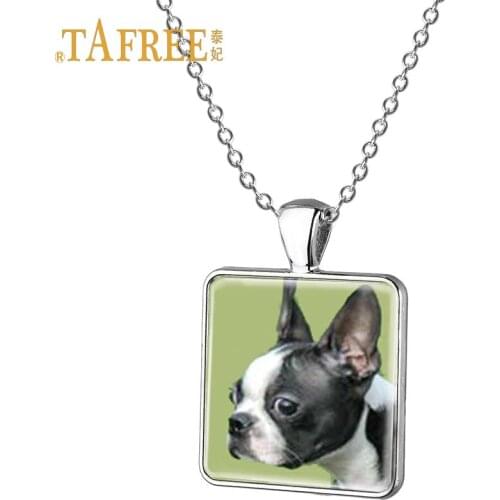 TAFREE Lovely Pet Dog Pendant Necklace Lady Skirt Decoration Pendant Dog Lovers Souvenir Child Gift Pendant jewelry AA104