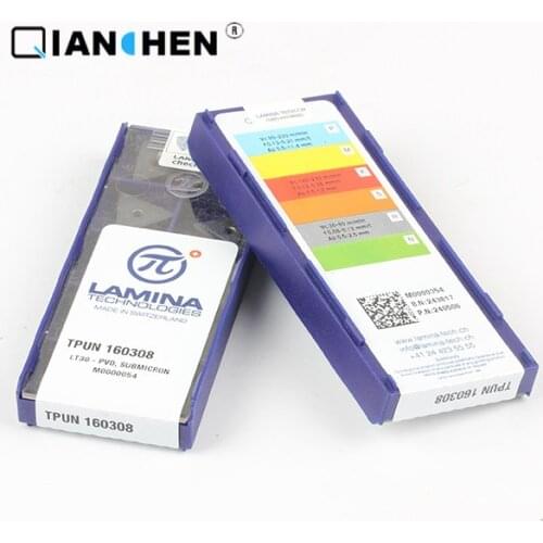 Genuine original high quality high-performance LAMINA TPUN 160308 LT30 (10pcs/lot) tungsten Carbide Cutting tools inserts