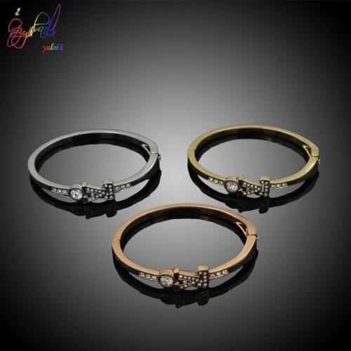 Yulaili New Arrival Unique Letter Y Fashionable Party Bracelet Bangles Sets in Rose Gold Three Color