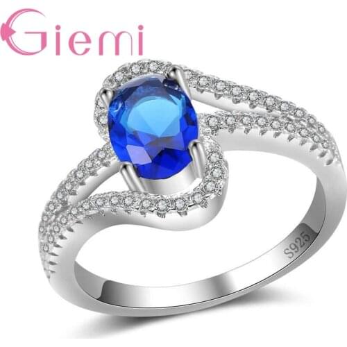 New Pupolar 925 Silver -Silver-Jewelry Female Luxury Cubic Zirconia Rings for Wedding Charming Design Daily Bijoux