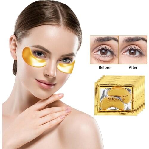10 Pairs Crystal Collagen Gold Eye Mask Anti-Aging Remove Dark Circles Eye Patches Moisturizing Eye Skin Care Korean Cosmetics