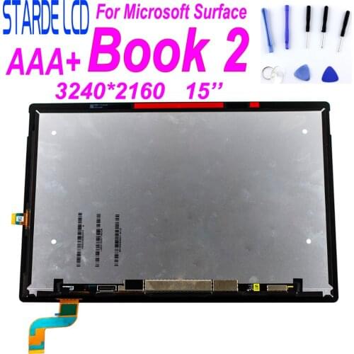 AAA+ 15'' LCD For Microsoft Surface Book 2 1793 LCD Display Touch Screen Digitizer Assembly Black for Book2 LCD 3240*2160
