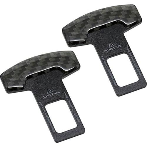 2 PCs Seat belt buckles, seat belt plugs, carbon fiber deceptions, carbon plug