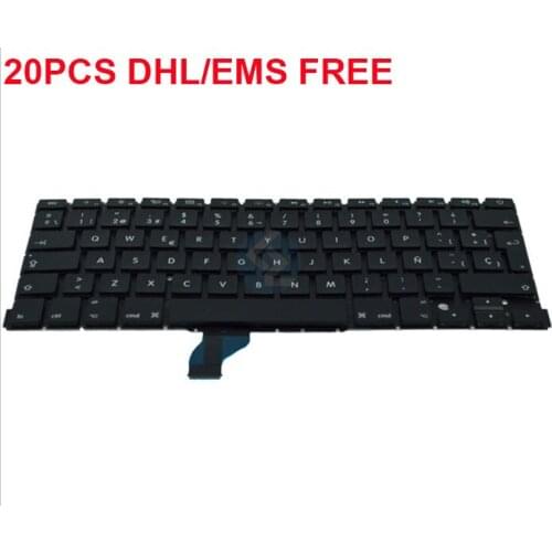 20pcs With FREE DHL/EMS Shipping For Macbook Pro 13" a1502 Keyboard Spanish SP Layout Compaitble with Year 2013-2015