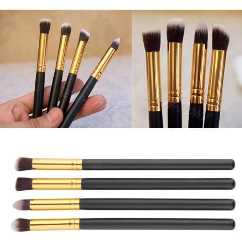 Professional 4pcs Eyeshadow Brush Brow Shading Eyeliner Makeup Brushes Set Eye Shadow Blender Cosmetic Kit