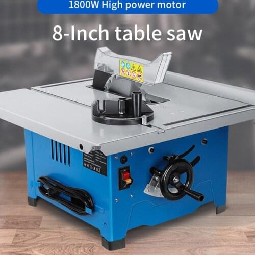 8-Inch Household Miniature Woodworking Table Saw Electric Multi-Function Precision Dust-Proof Decoration Cutting Machine