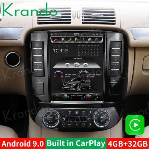 Krando Android 9.0 4G 32G 10.4" Tesla Vertical screen car radio player GPS navigation for Mercedes Benz R CLASS RW251 2005-2012