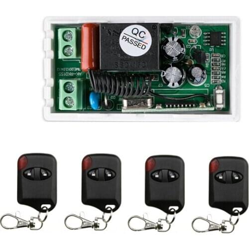 220 v 1 ch RF wireless remote control switch 1 receiver+4 transmitter Simple connection