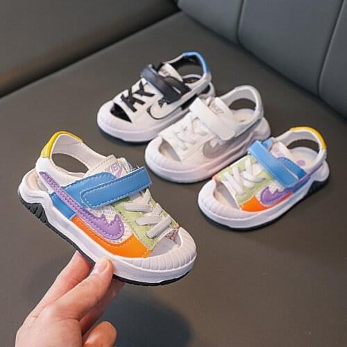 Fashion Lovely Solid Children Sandals Sports Summer Beach Girls Boys Shoes High Quality Breathable Cute Kids Sneakers Toddlers