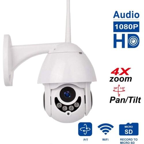 Full HD 1080P WiFi IP Camera Wireless Wired PTZ Zoom Outdoor Speed Dome CCTV Security Camera App ICSee support Two Way Audio