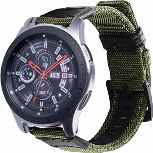 Canvas Nylon Watchband for Samsung Gear Sport S2 S3 Galaxy Watch 42/46mm 20mm 22mm Jeep Strap for Huami Amazfit Bip Pebble Time
