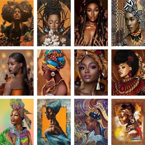 GATYZTORY DIY Painting By Numbers Woman Figure HandPainted Oil Painting Drawing On Canvas Kill Time Unique Gift Home Decoration