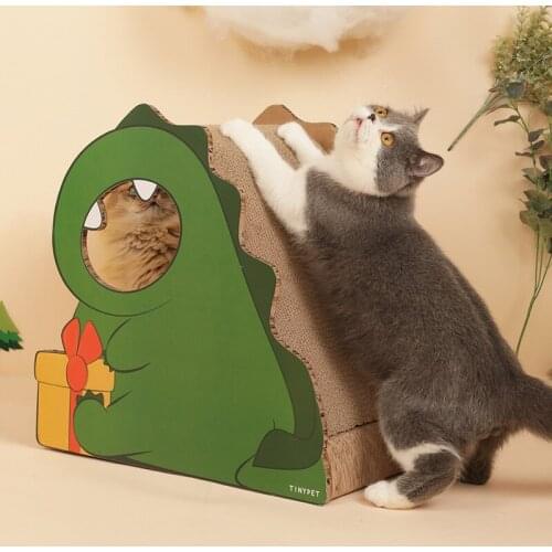 Cat scratcher Tinypet dinosaur cat scratcher corrugated cat litter cat climbing frame Vertical cat claw board supplies cat toys