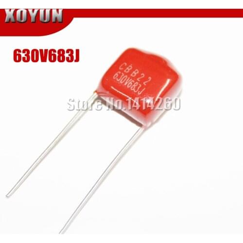 10PCS CBB 630V683J 68NF 0.068UF Pitch 10MM 683J 630V CBB Polypropylene film capacitor