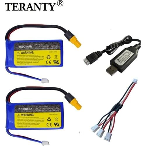 11.1v 1500mah lipo battery and charger For Udirc Udi010 Brushless Motor High-speed Rc Boat Xt60 Interface