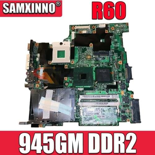 Akemy 42W2575 Main Board For Lenovo thinkpad R60 Laptop Motherboard 14.1 inch LCD 945GM DDR2 Free CPU