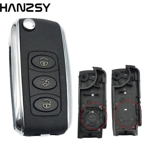3 Button Modified Flip Folding Key Case housing For Bentley Style Remote Car Key shell Blank Fob Without Battery Holder /blade