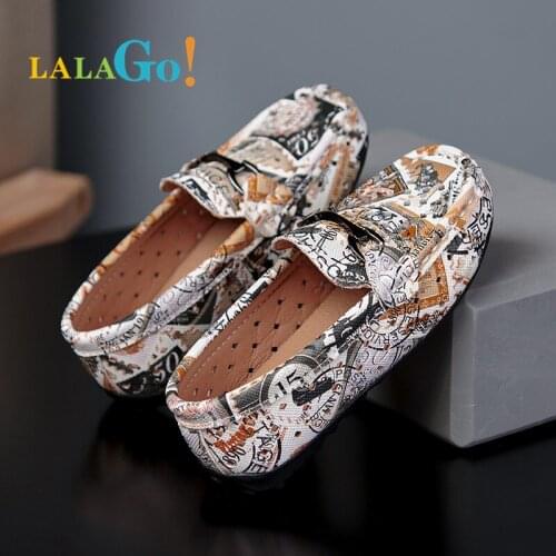 2021 New Genuine Leather Kids Shoes boys girls Mocassins Fashion Soft Children Shoes For Boy Casual Flat Slip On Loafers