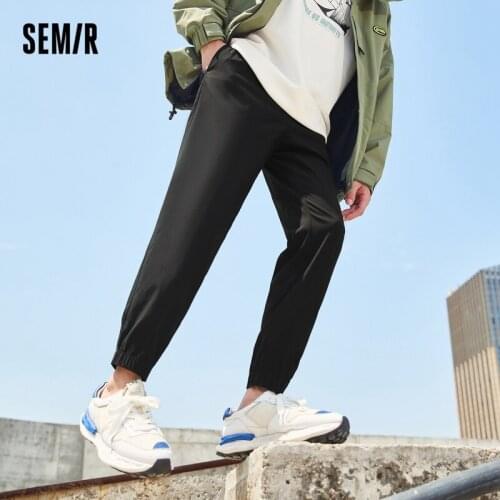 SEMIR Casual Trousers Men 2021 Spring Autumn New Foot Pants Black Slim Trend All-Match Trousers
