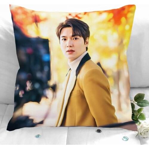 New Custom Lee Min Ho Pillowcases Printed Square Pillowcase Home Decorative Zipper Pillow Cover 35X35cm40X40cm(One Side)
