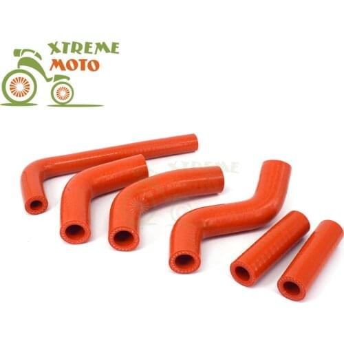 Orange Silicone Radiator Cooler Coolant Hose Pipe Kit For KTM EXC450 EXC400 EXC525 2002-2006 02 03 04 05 06 Motorcycle