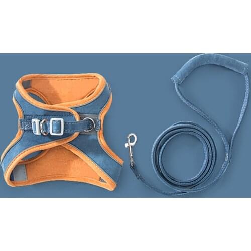 Cat Dog Harness Vest Collar Outdoor Walking Lead Leash Set Dogs Collar Japanese Style Harness Vest Walking Leash For Dog Cat Pet