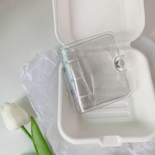 Transparent Binder Shell 3 Holes Binder Page Notebook For Loose Supplies Stationery Soft Handbook Office Tranparent S U0D8