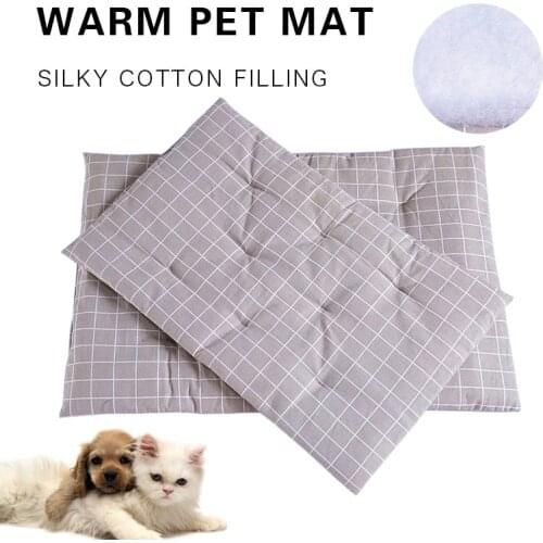 Rectangle Dog Bed Mat Warm Plaid Printing Dogs Blanket House Winter Pet Sofa Cushion for Small Dogs Cats Pad Pet Accessories